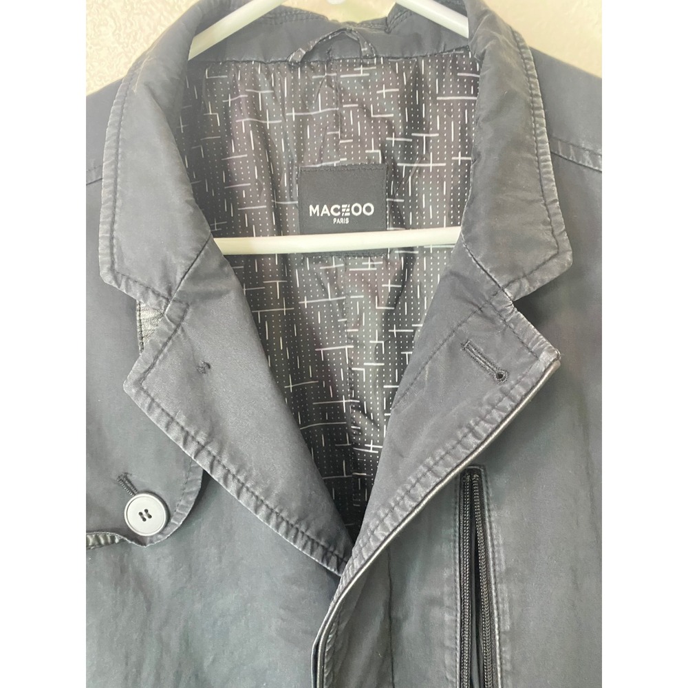 Maceoo Paris Mens XXL Peacoat Button Jacket Cotton Mid Length Coat - Picture 2 of 11